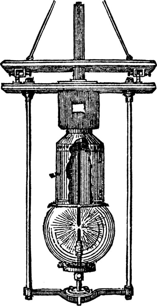 lámpara de arco, ilustración vintage. vector