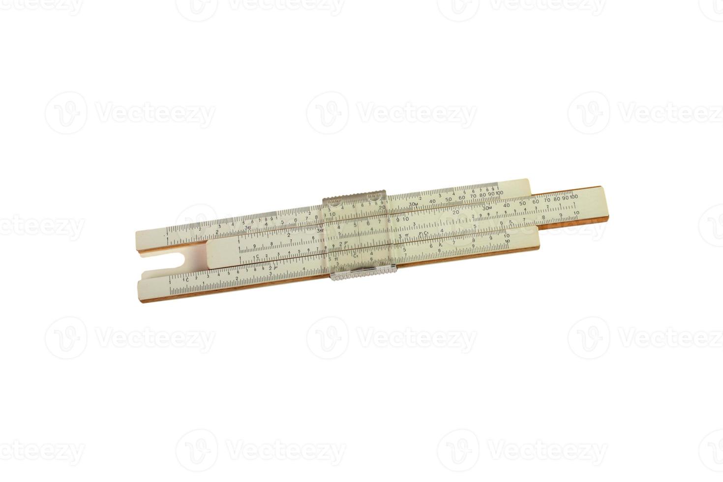 Logarithm ruler isolated photo