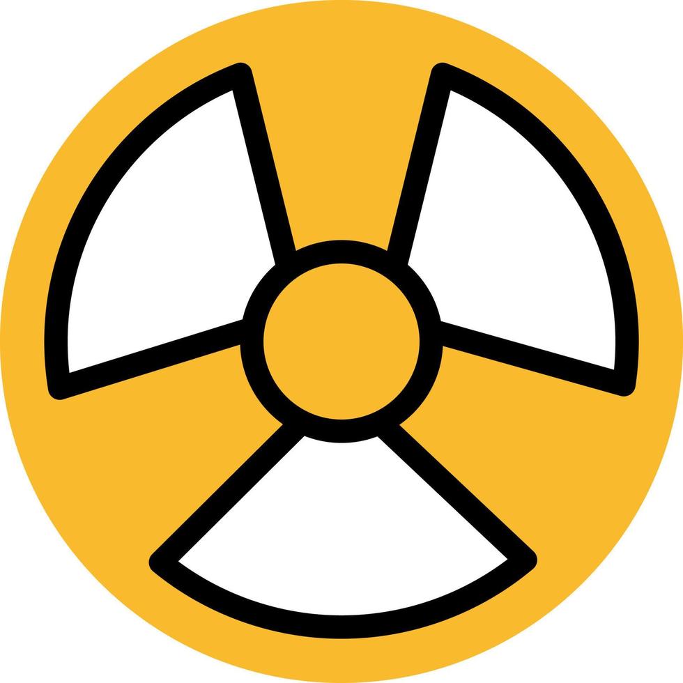 Radioactive recycling, illustration, vector on a white background.