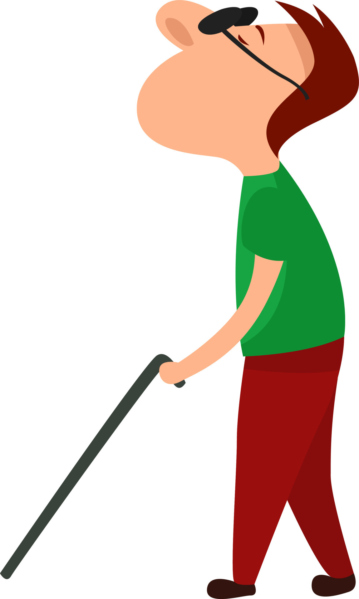 Blind man,illustration,vector on white background 13767649 Vector Art