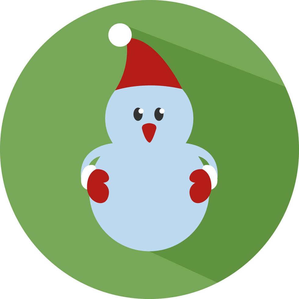 Winter snowman, illustration, vector, on a white background. vector