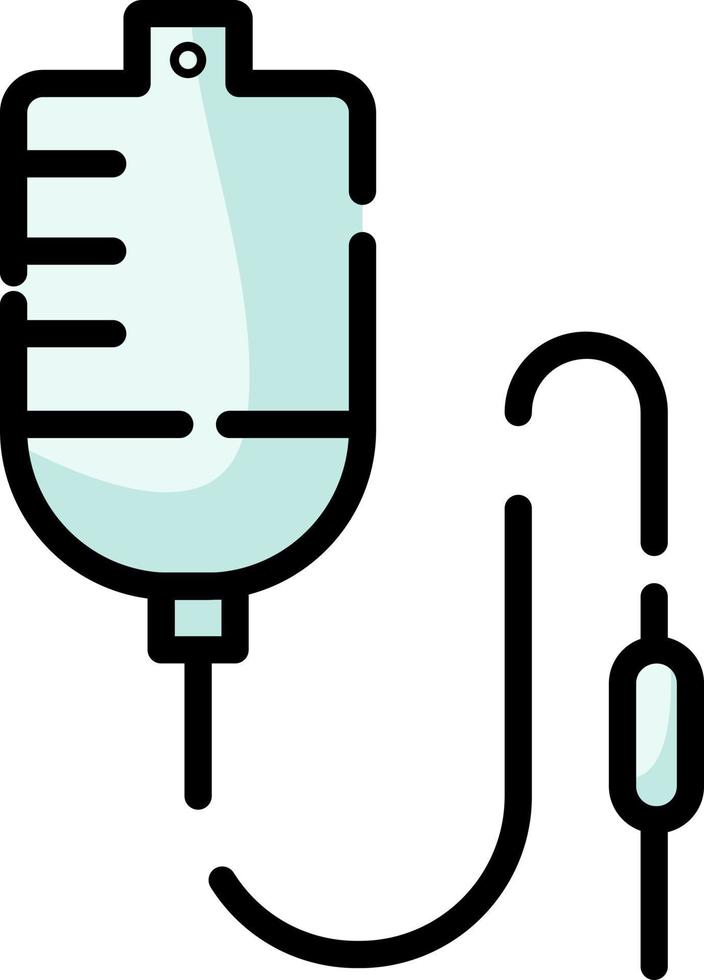 Corona drip infusion, illustration, vector on a white background.