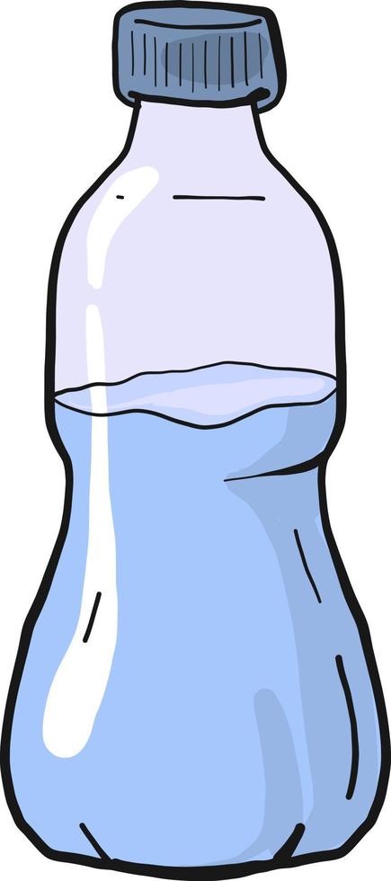 Pequeña botella de agua ilustración del vector. Ilustración de lifestyle -  46827597