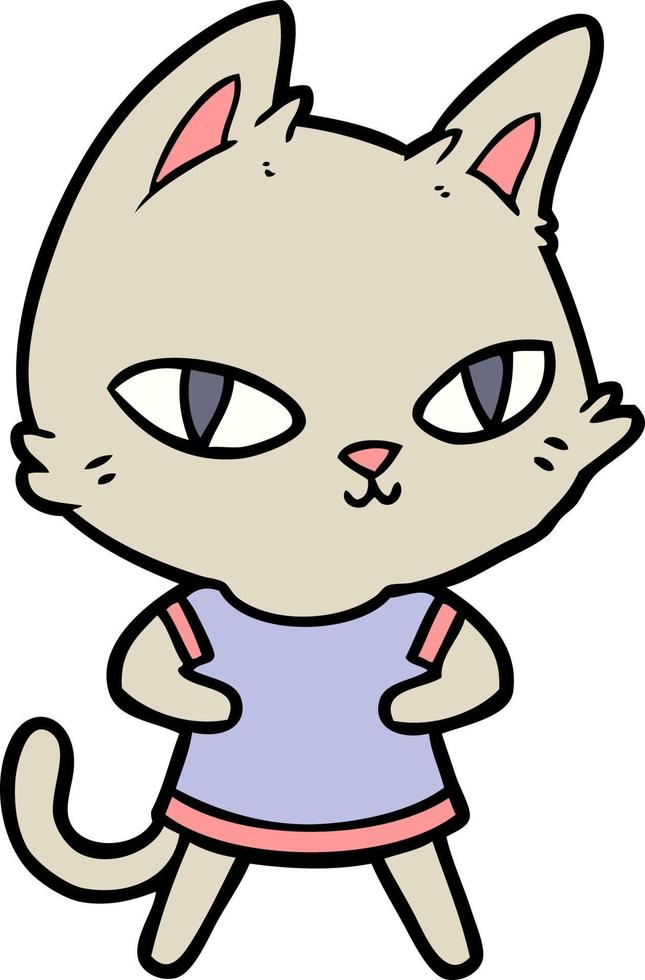 Vector cat character in cartoon style