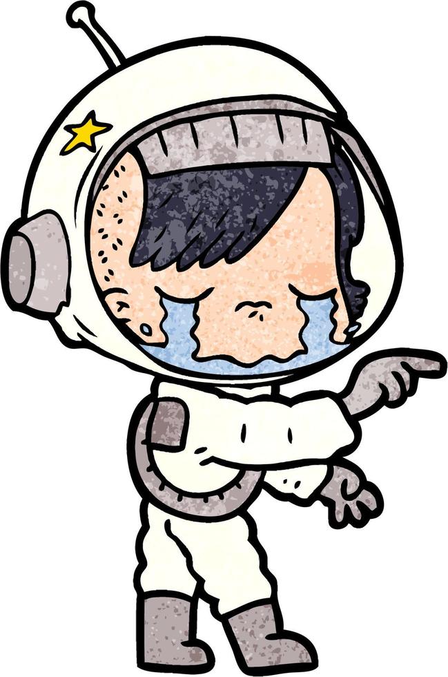 personaje de astronauta vectorial en estilo de dibujos animados vector