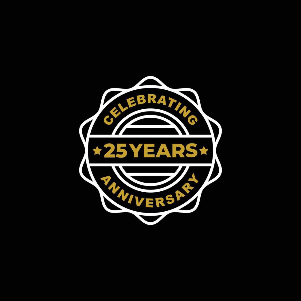 25 years anniversary celebration logo vector