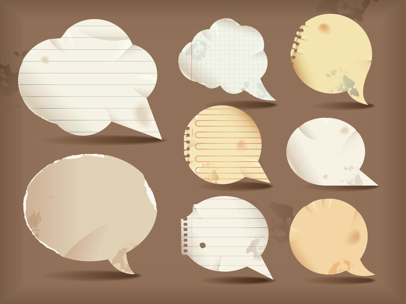 Paper speech bubbles vector