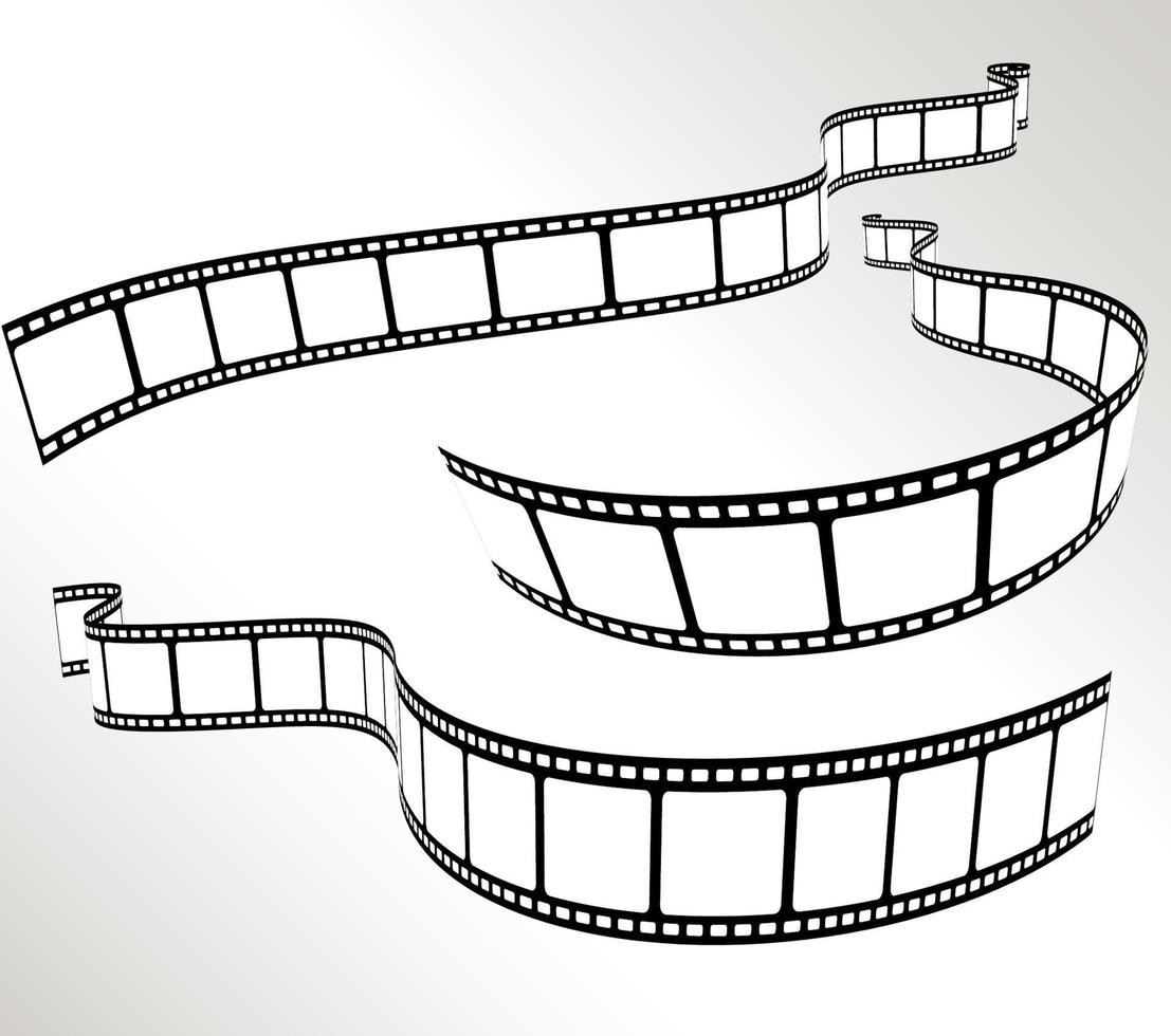 tiras de película de vectores