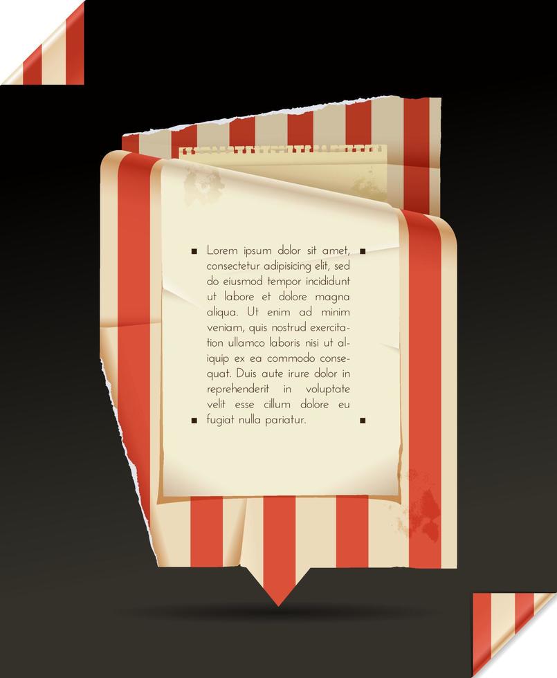 Decorative paper banner vector
