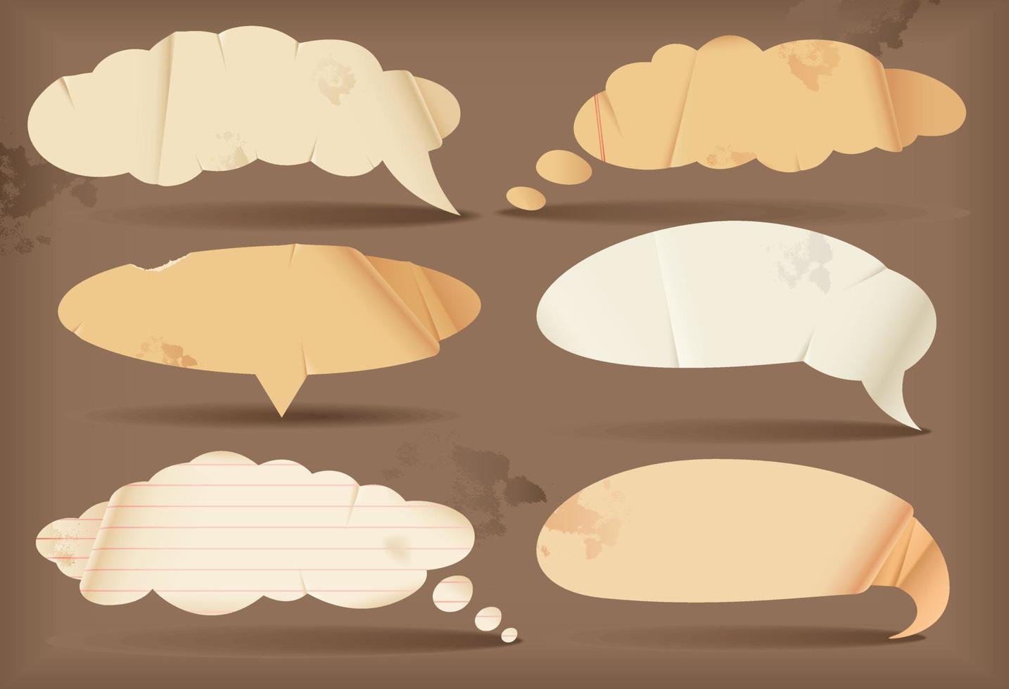 Paper speech bubbles vector