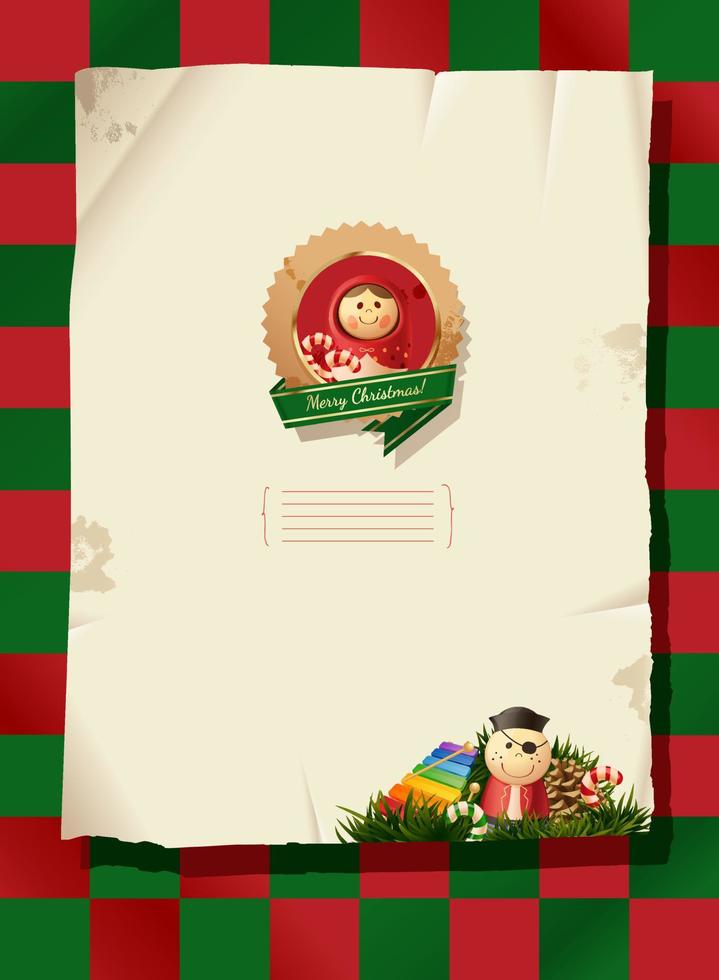 Christmas background with toys vector