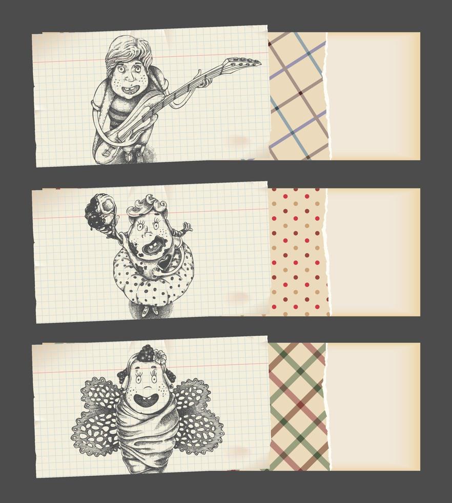 kids have fun- horizontal banners vector