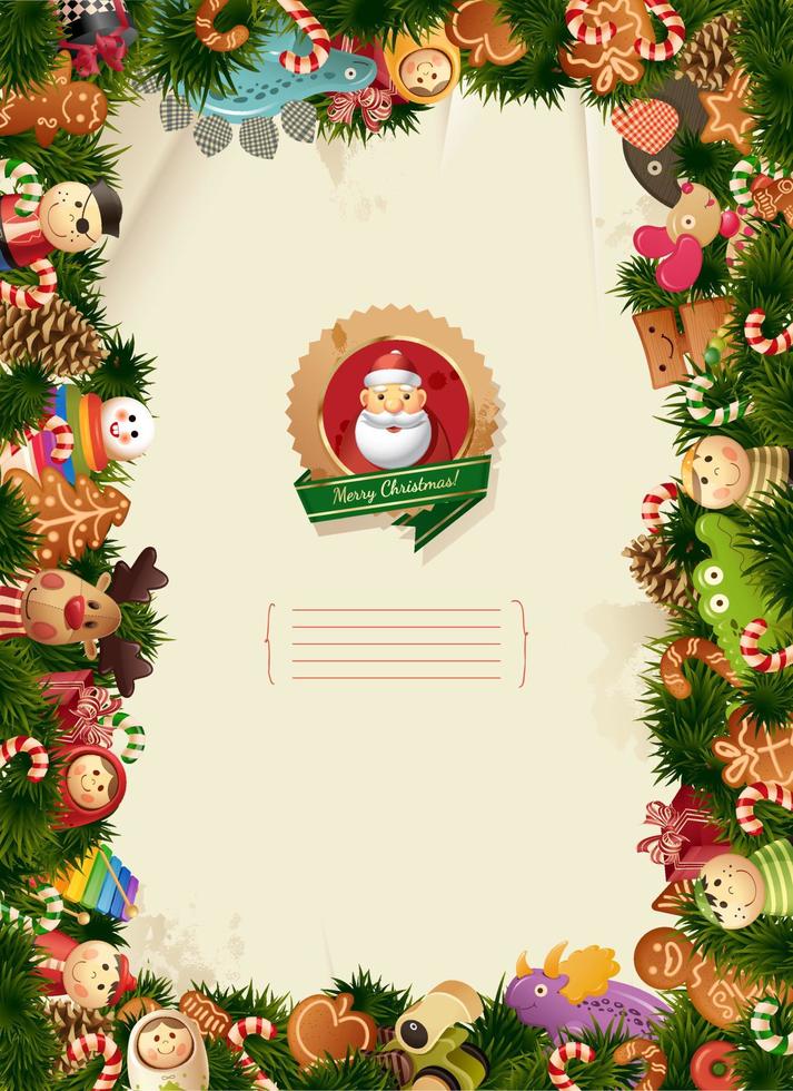 fondo de juguetes de navidad vector