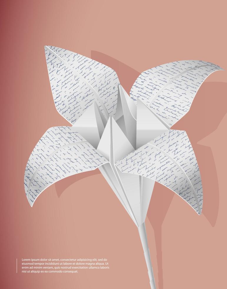 Paper flower vector