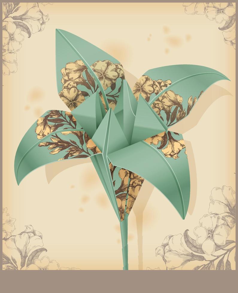 Paper flower vector