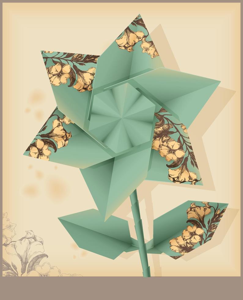Paper flower vector