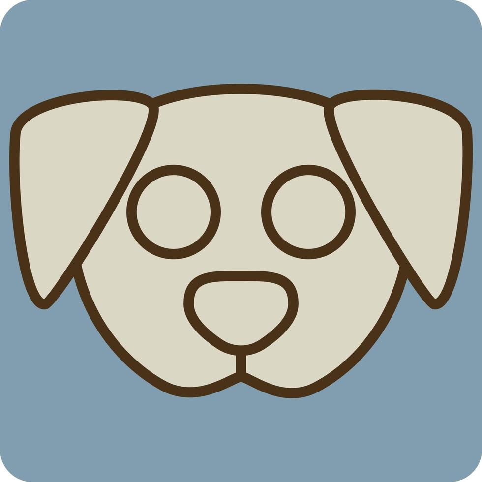 Brown dog head, illustration, vector, on a white background. vector