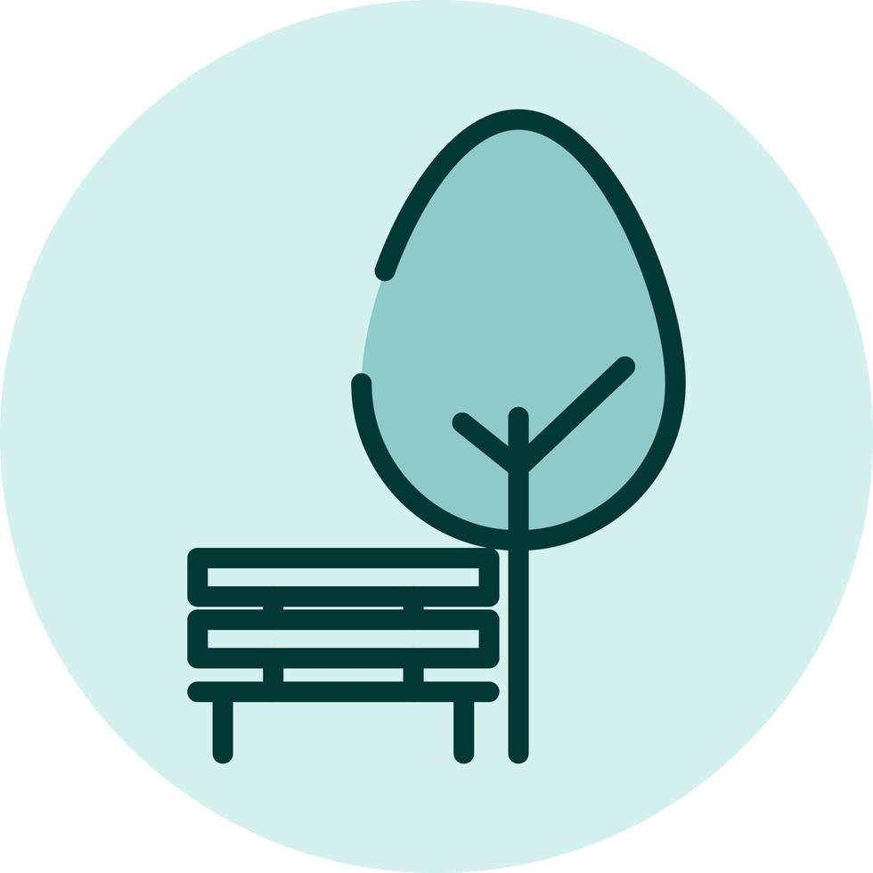 Garden bench, illustration, vector on a white background.