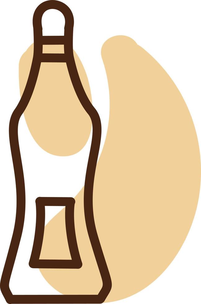 Unopened vodka bottle, icon illustration, vector on white background