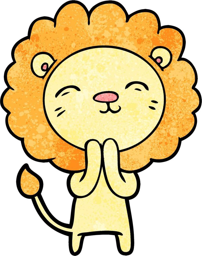 Vector lion character in cartoon style