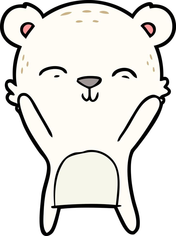 Cartoon cheerful bear vector