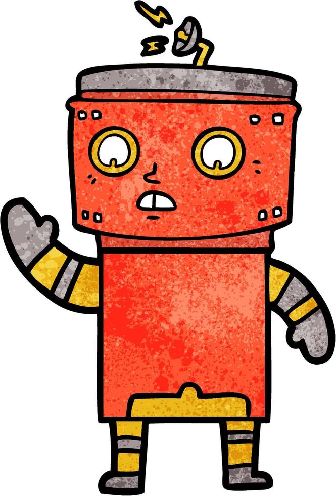 Vector robot character in cartoon style