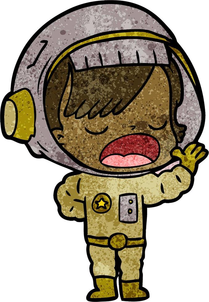 Vector astronaut character in cartoon style