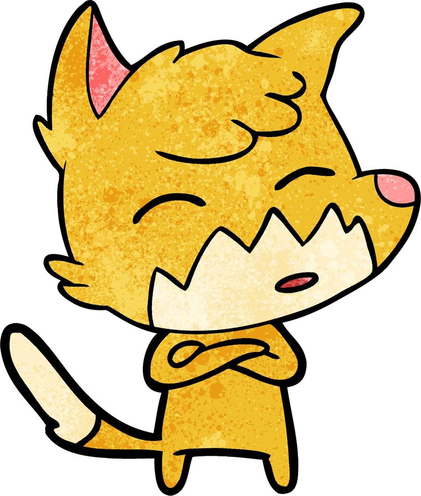 Vector fox character in cartoon style