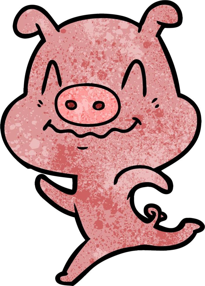 Vector pig character in cartoon style