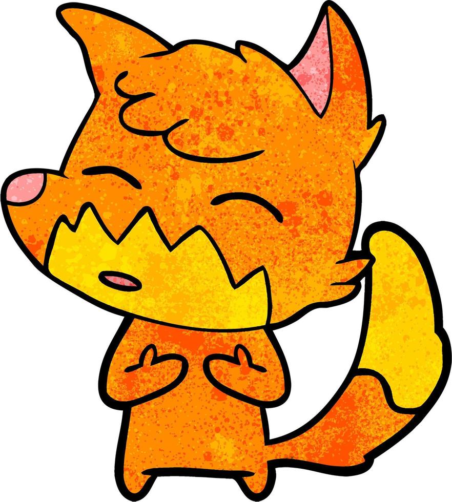 Vector fox character in cartoon style