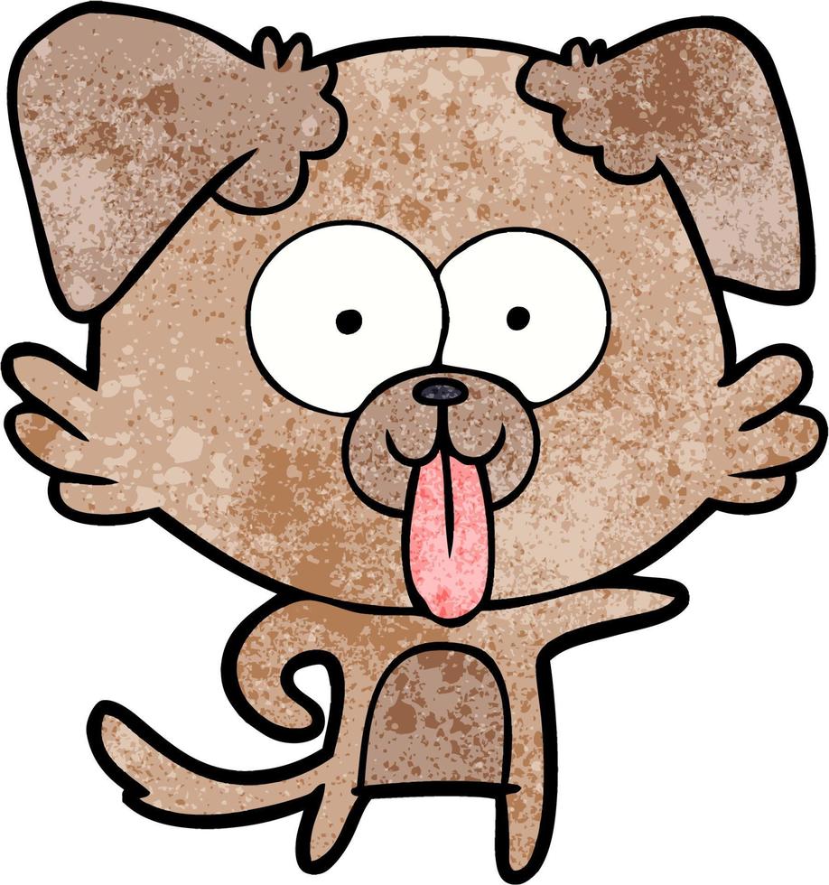 personaje de perro vectorial en estilo de dibujos animados vector