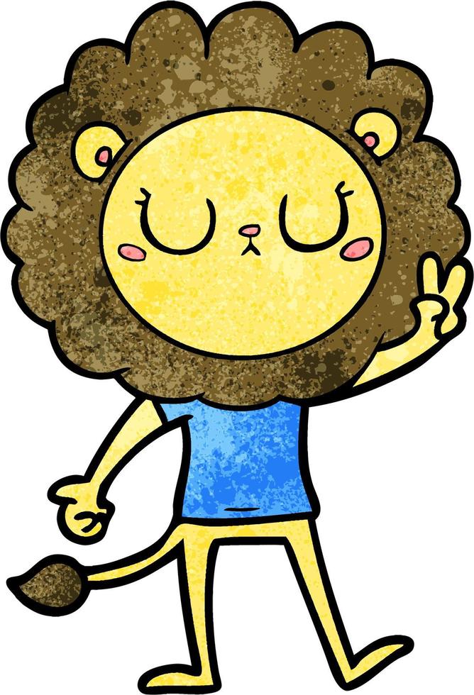 Vector lion character in cartoon style