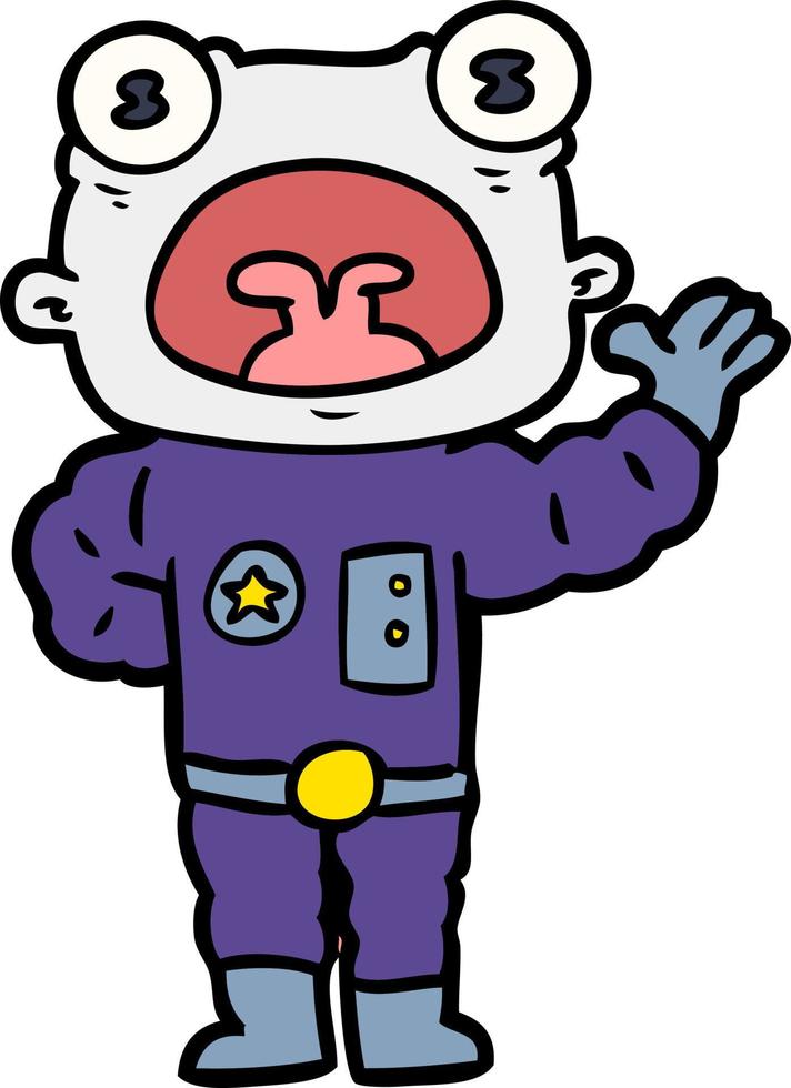 Vector alien character in cartoon style