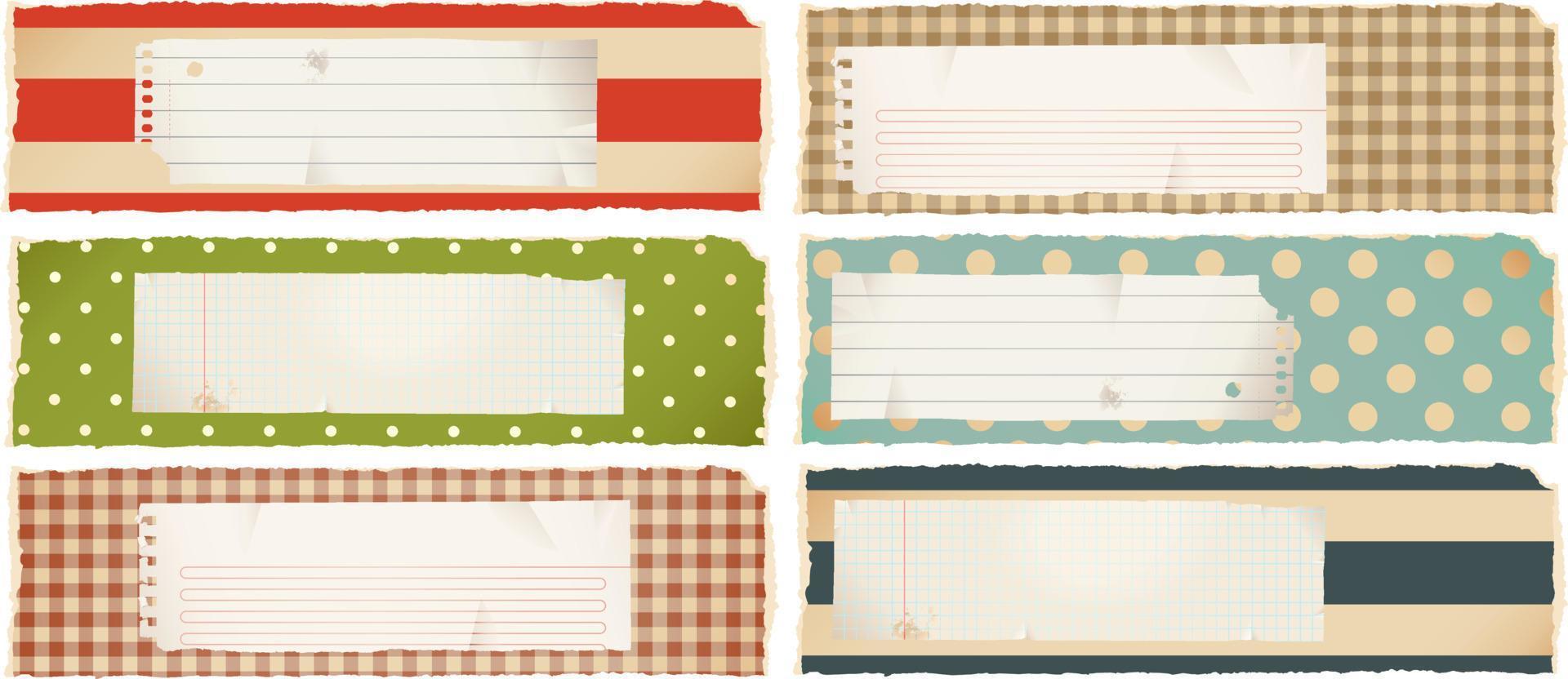 Decorative paper banner vector