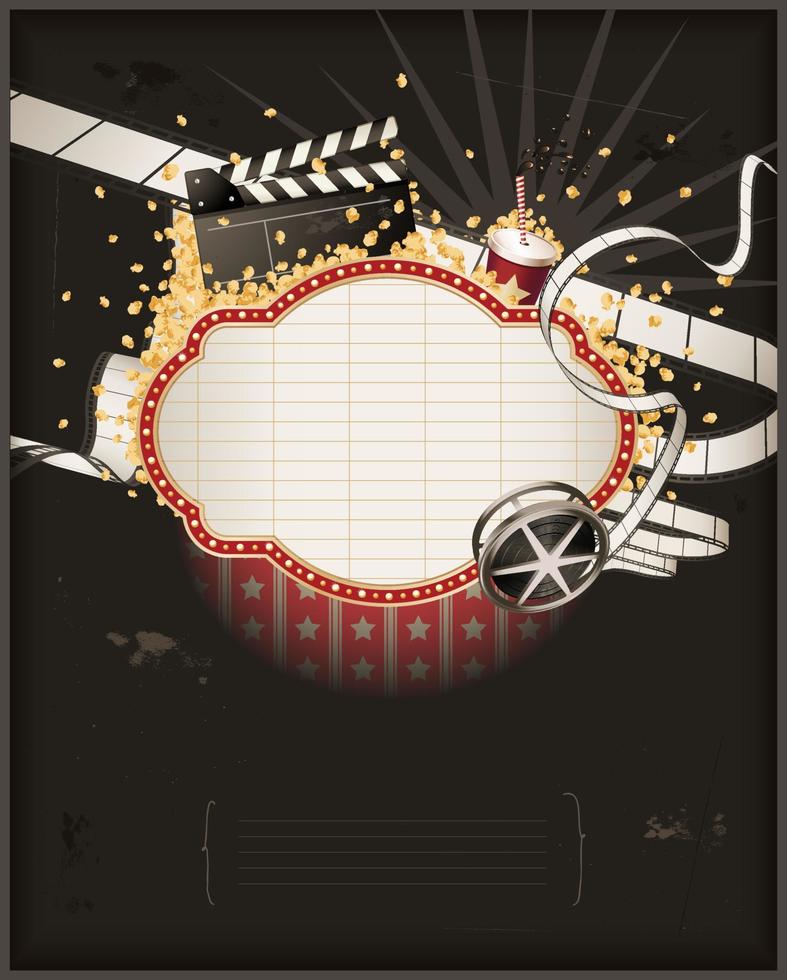 Movie theme composition vector