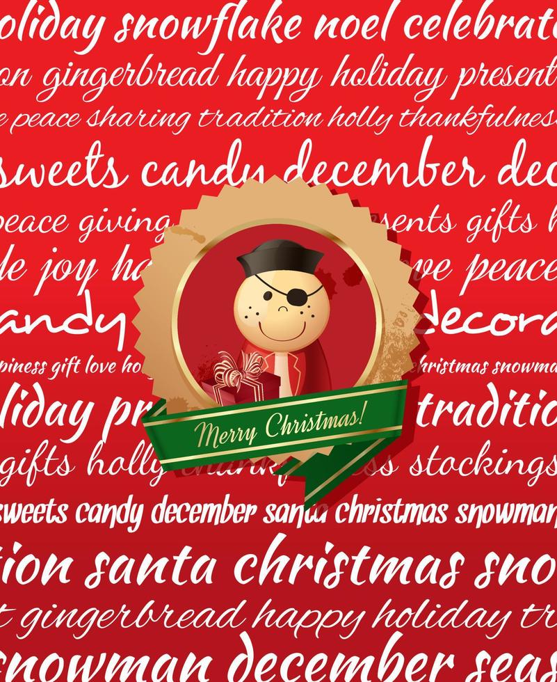 Christmas background with toy vector