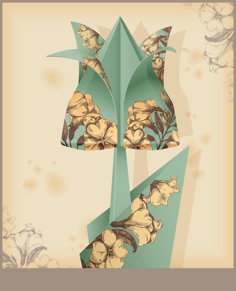 Paper flower vector
