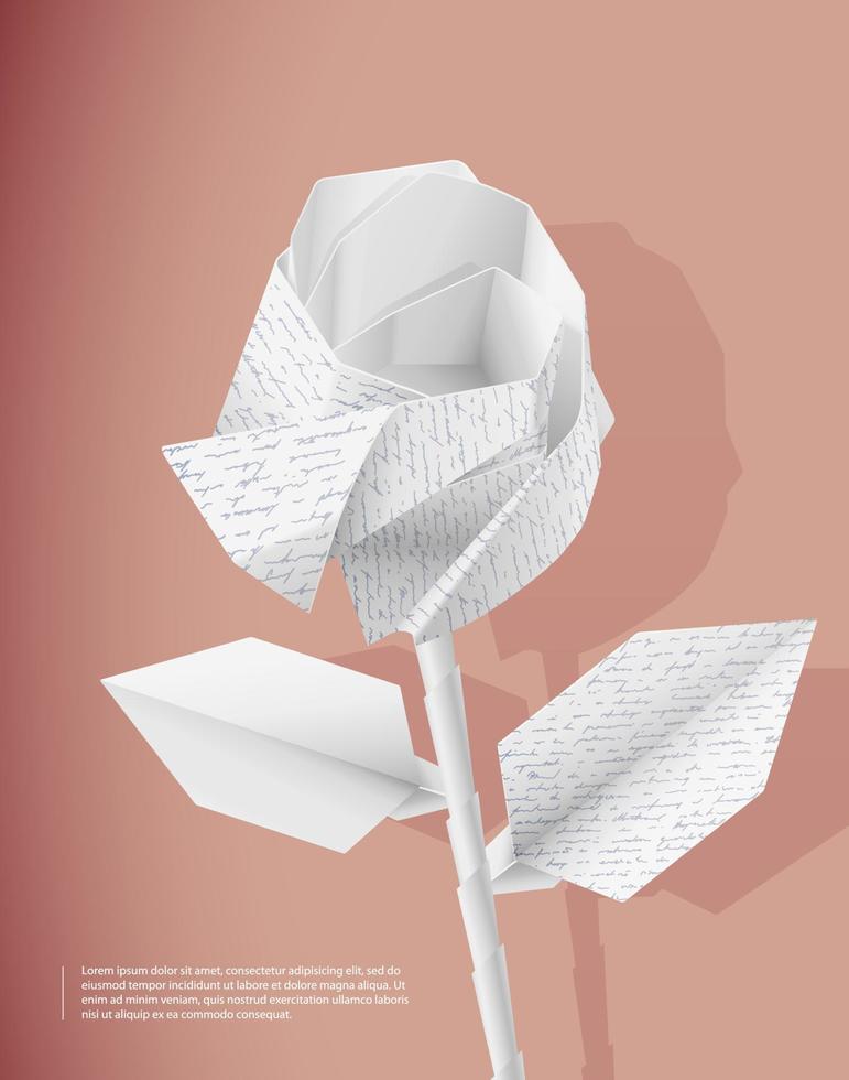 Paper flower vector