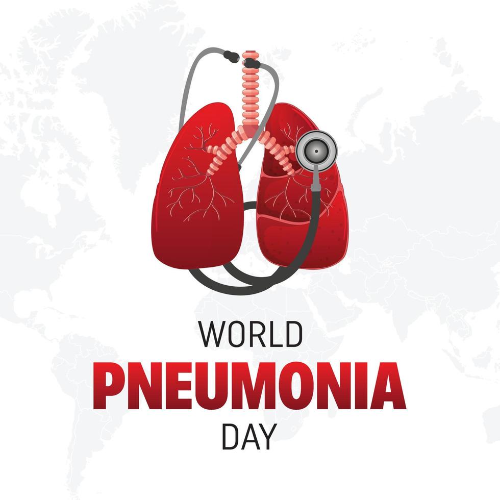 World Pneumonia Day Banner Background Illustration. Vector Illustration. Banner Design.