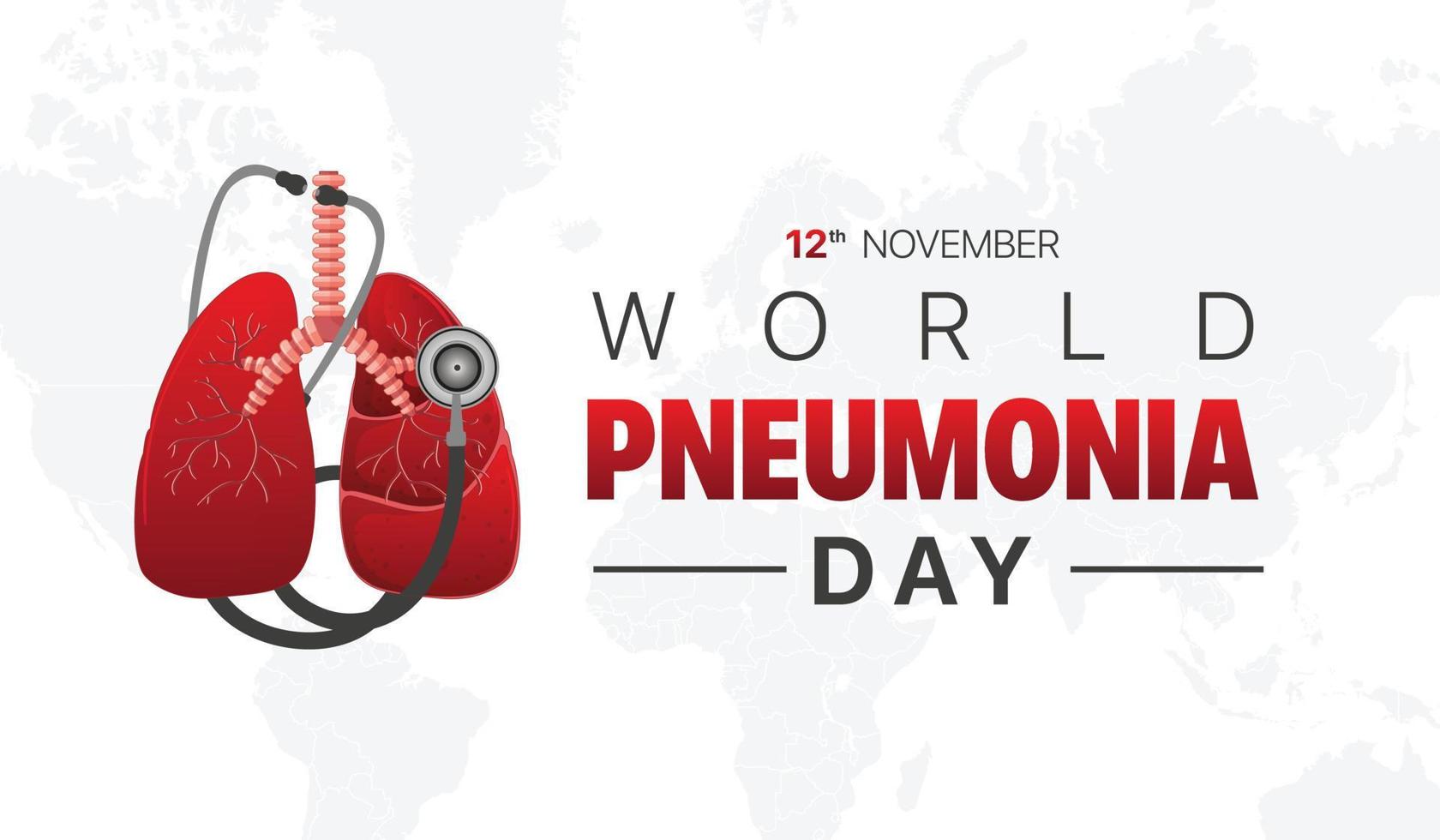 World Pneumonia Day Banner Background Illustration vector