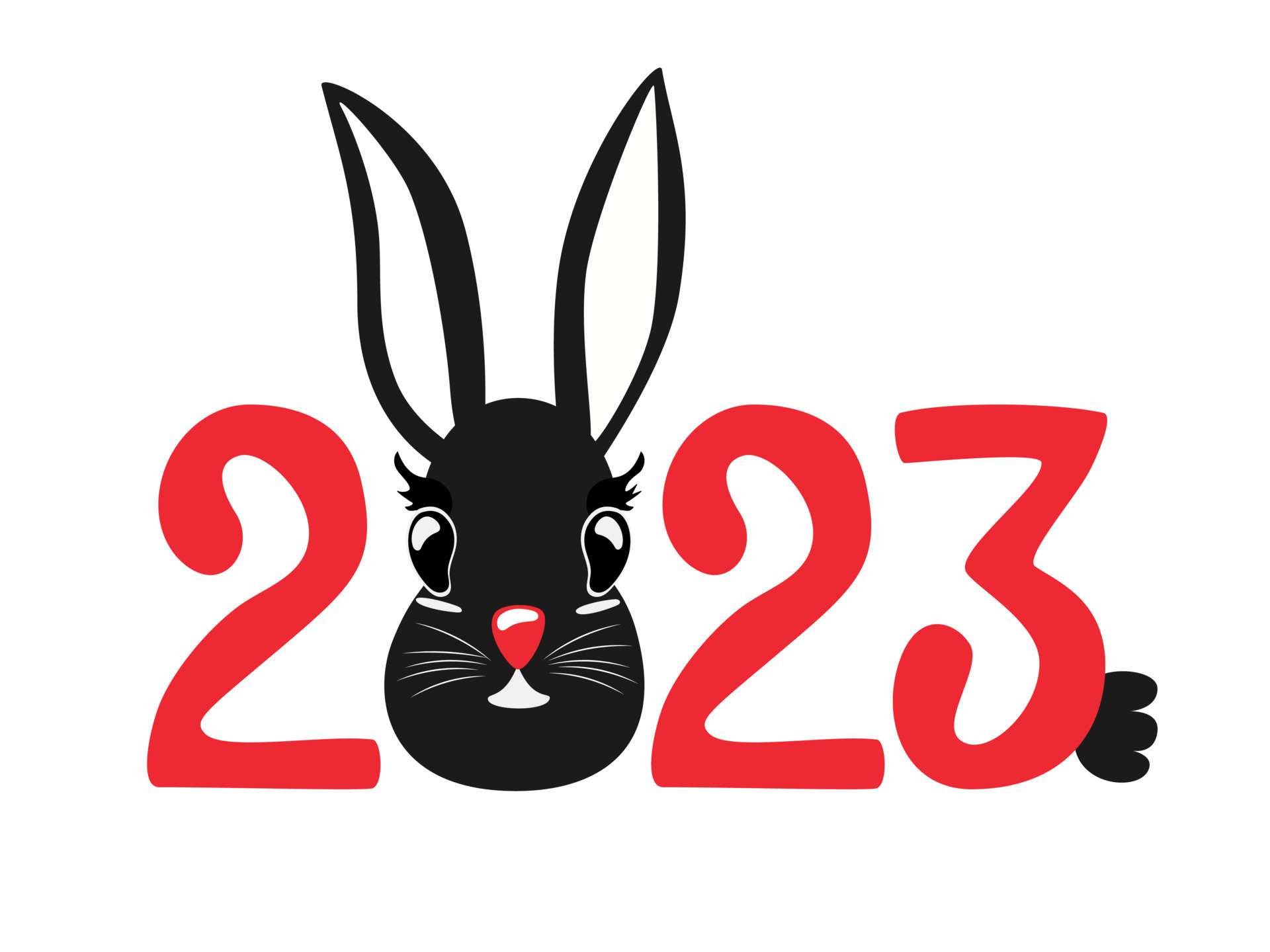 2023 year of rabbit. New year rabbit. Chinese new year. Christmas hare