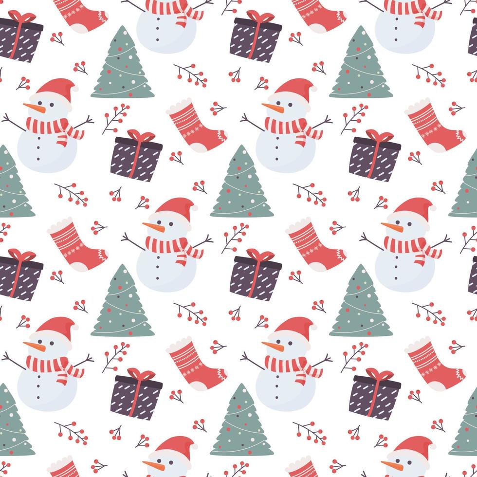 christmas seamless pattern vector