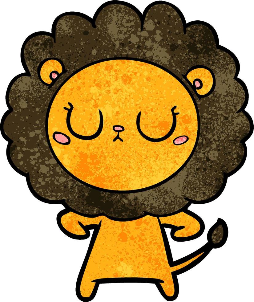 Vector lion character in cartoon style