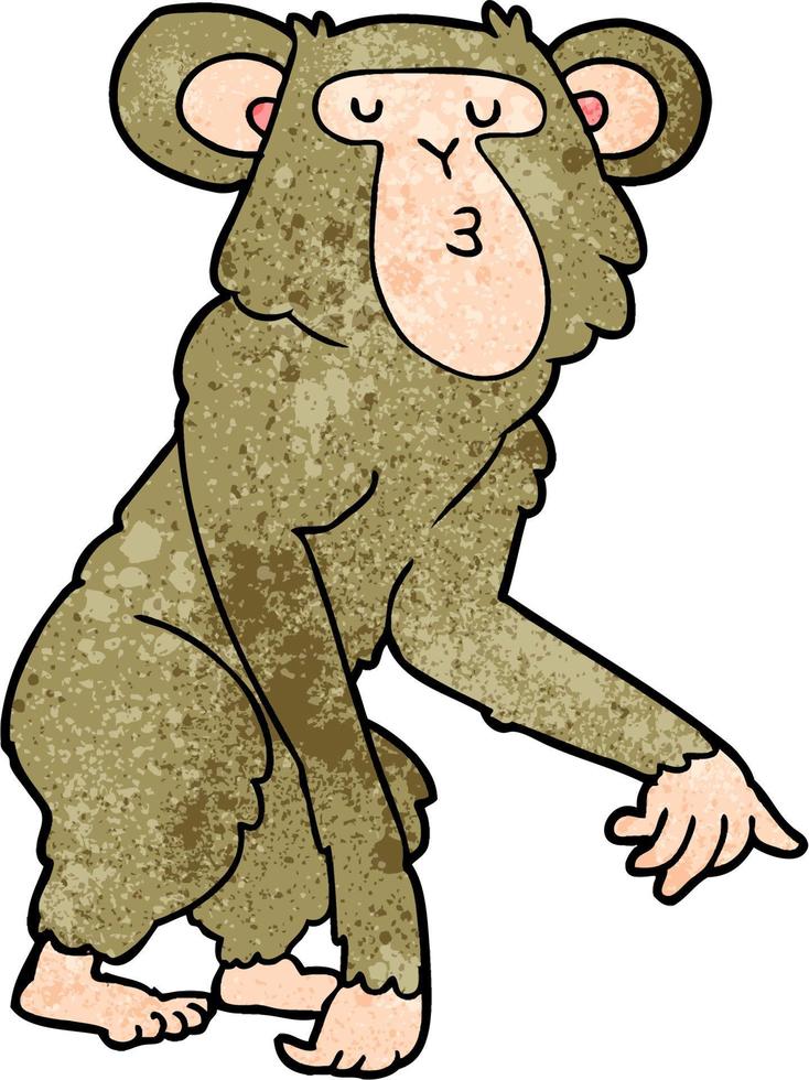 Vector monkey character in cartoon style