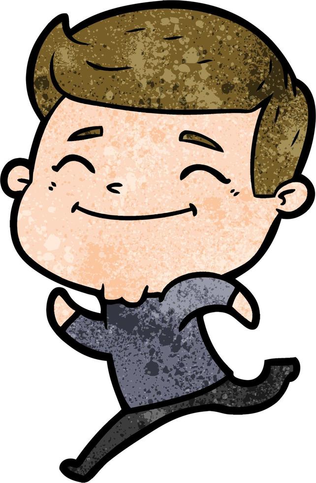 personaje de hombre vectorial en estilo de dibujos animados vector