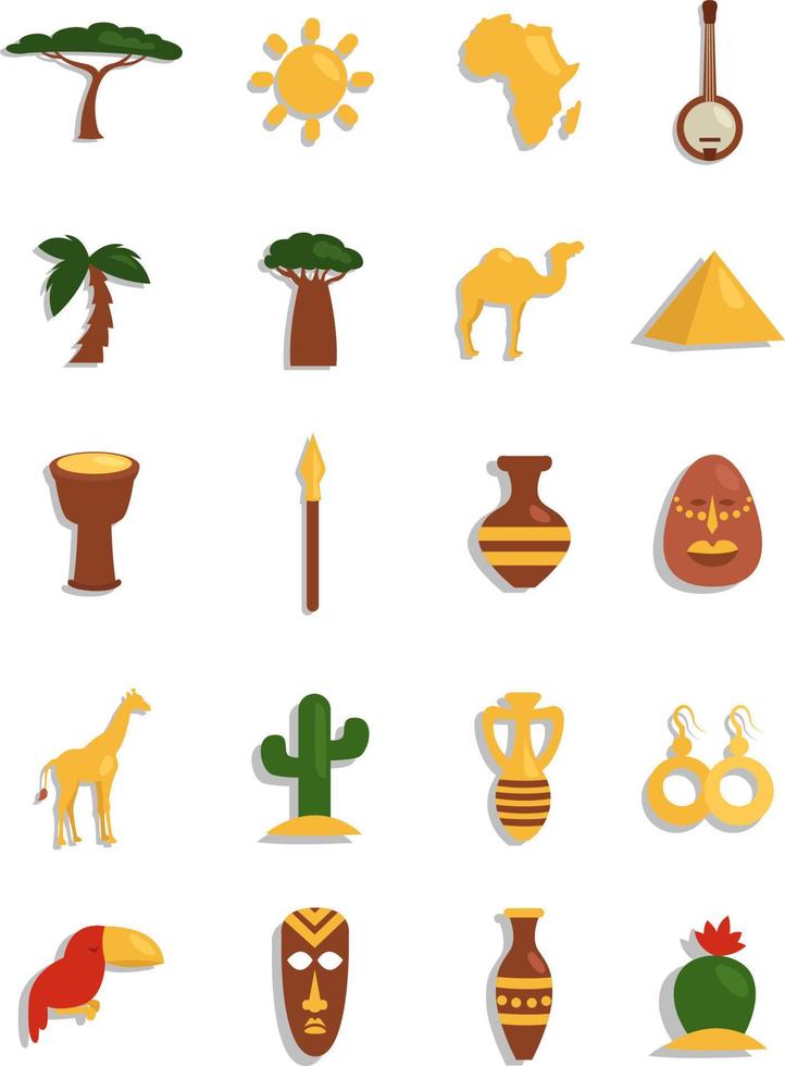 African culture, illustration, vector, on a white background. vector