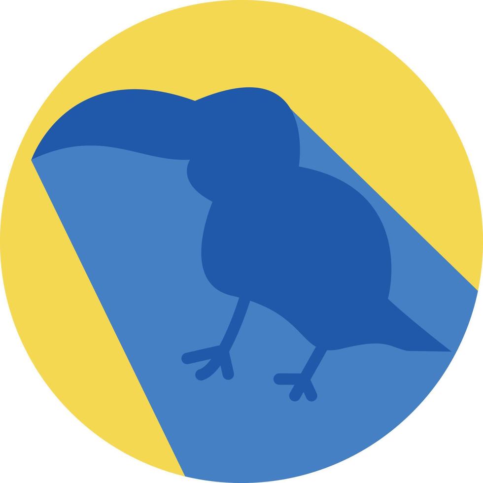 Blue tucan, illustration, vector on a white background.