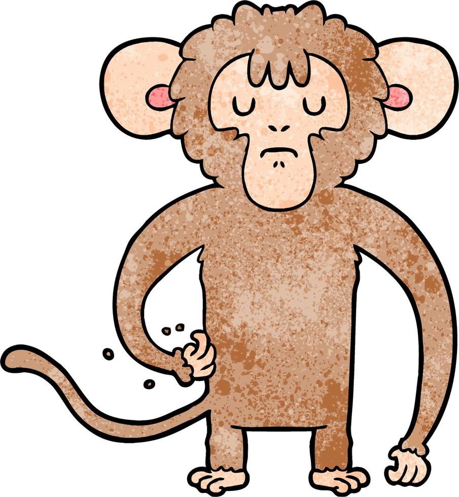 Vector monkey character in cartoon style