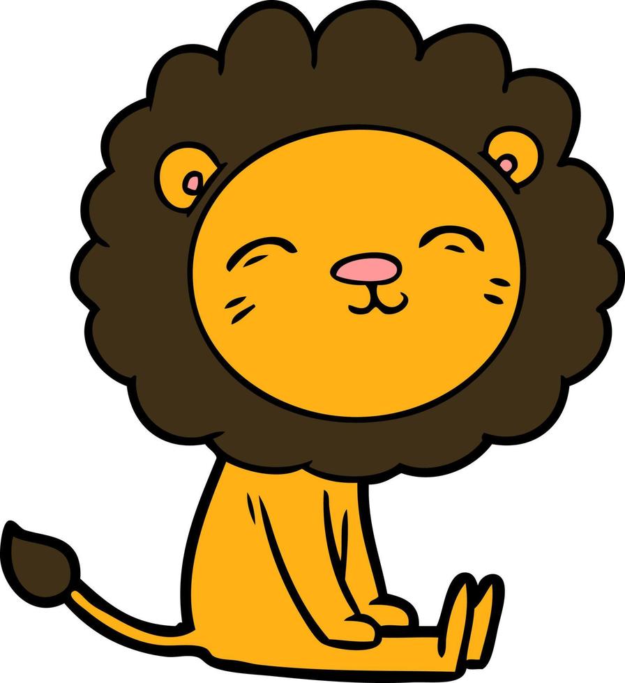 Cartoon cute lion vector