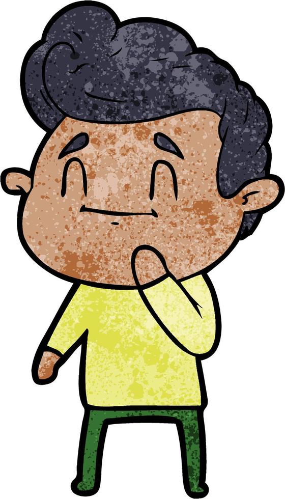 Vector man character in cartoon style
